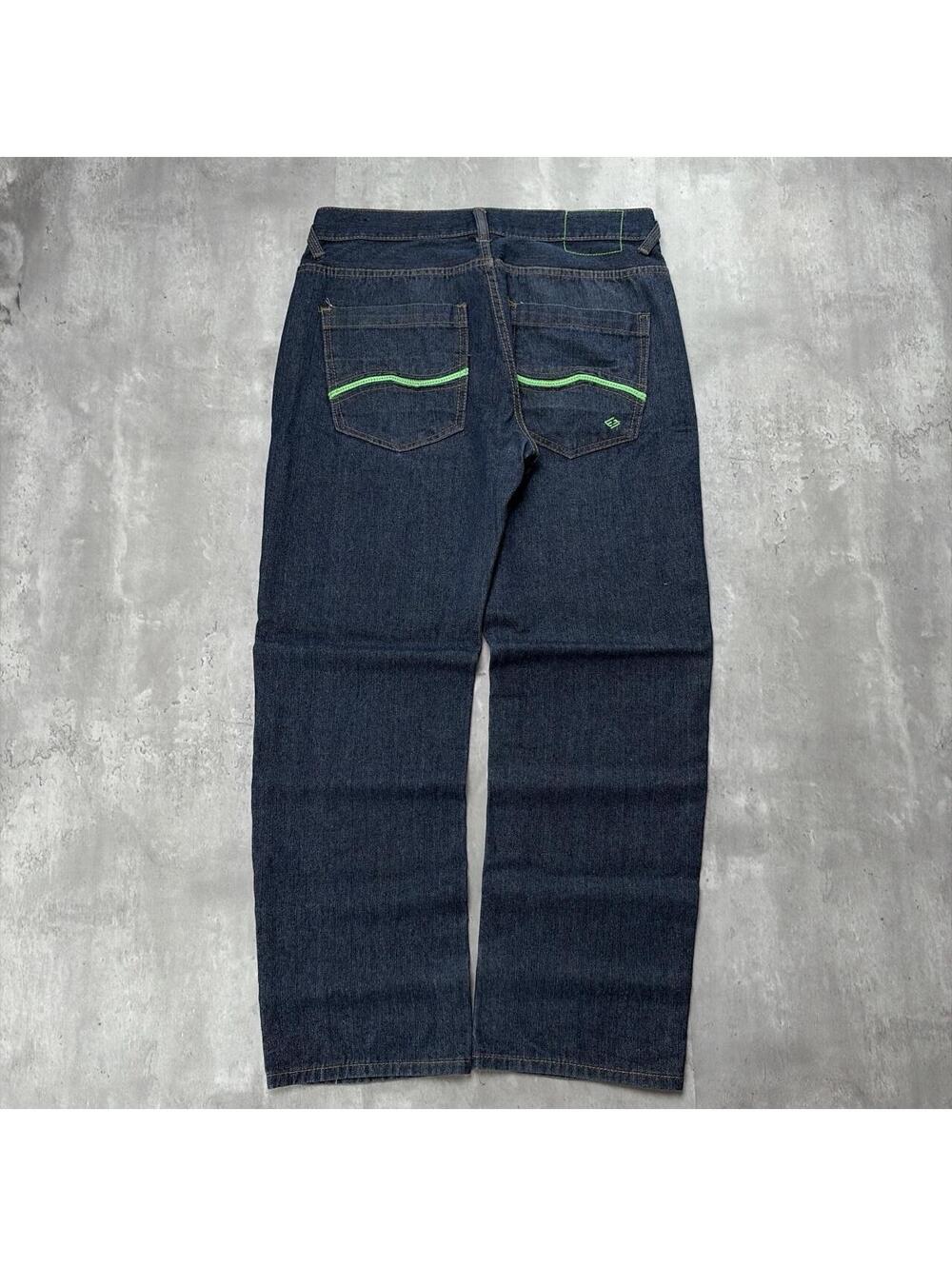 Y2K Dark Wash Enyce Grunge Skater Baggy Denim Jeans